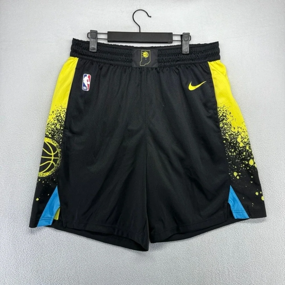Indiana Pacers Shorts Men's 42 Black Team Play City Edition NBA Team Player Nike